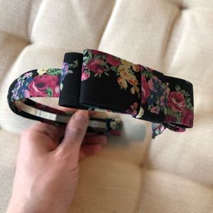 Floral Cotton Bow Headband NWT & Never Worn.